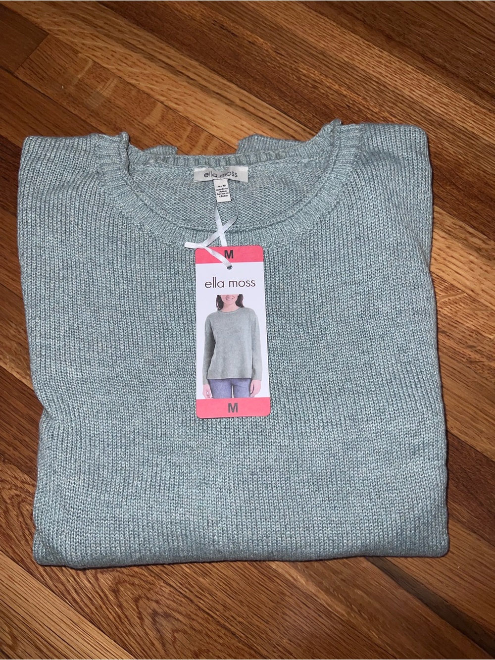 Ella Moss Light Sage Crewneck Sweater